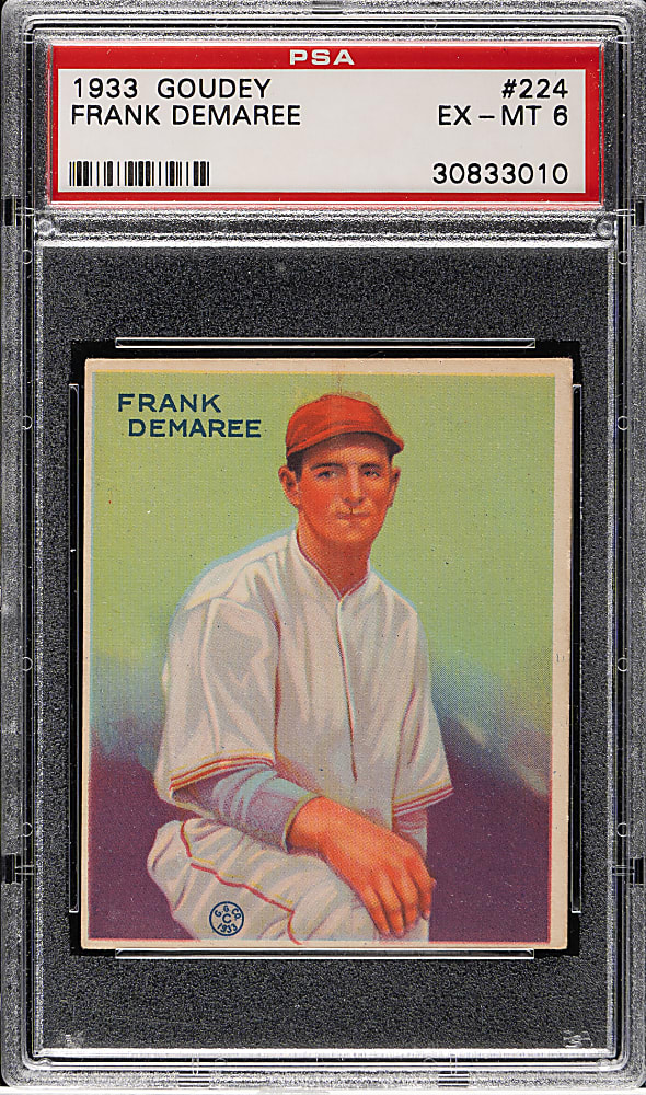 1933 R319 Goudey #224 Frank Demaree PSA EX-MT 6