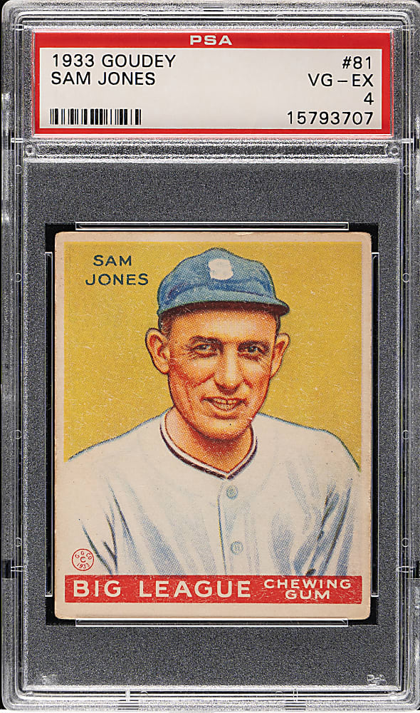 1933 R319 Goudey #81 Sam Jones PSA VG-EX 4