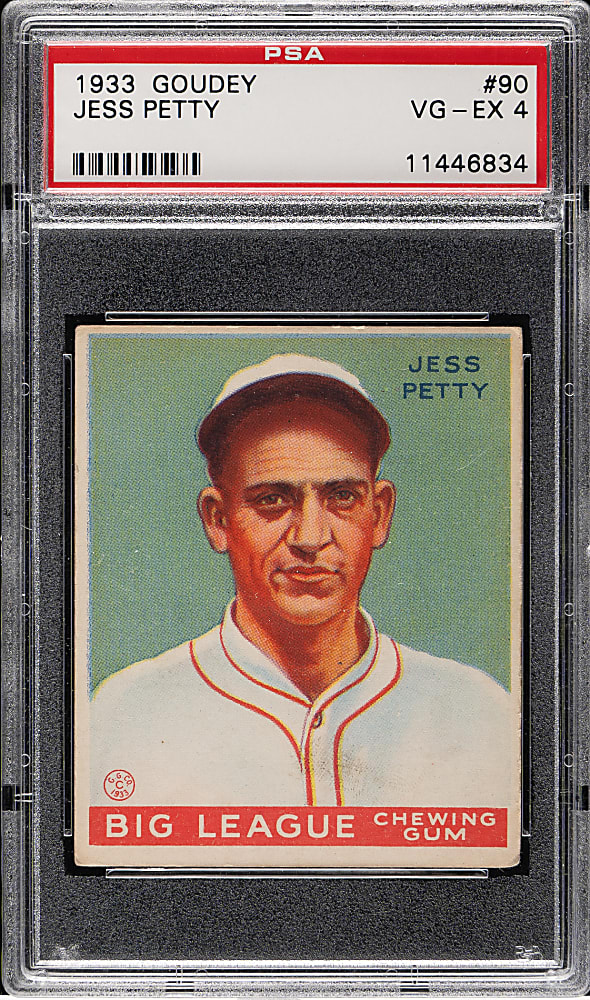 1933 R319 Goudey #90 Jess Petty PSA VG-EX 4