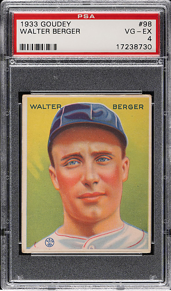 1933 R319 Goudey #98 Walter Berger PSA VG-EX 4