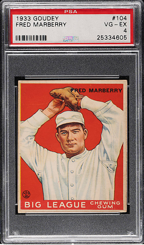 1933 R319 Goudey #104 Fred Marberry PSA VG-EX 4