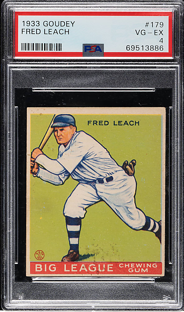 1933 R319 Goudey #179 Fred Leach PSA VG-EX 4