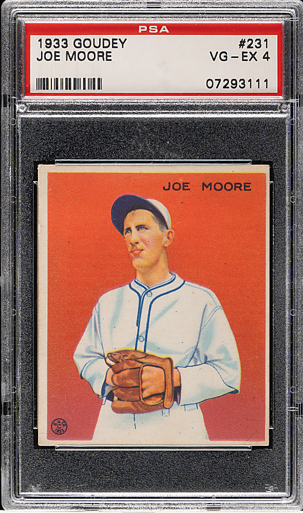 1933 R319 Goudey #231 Joe Moore PSA VG-EX 4