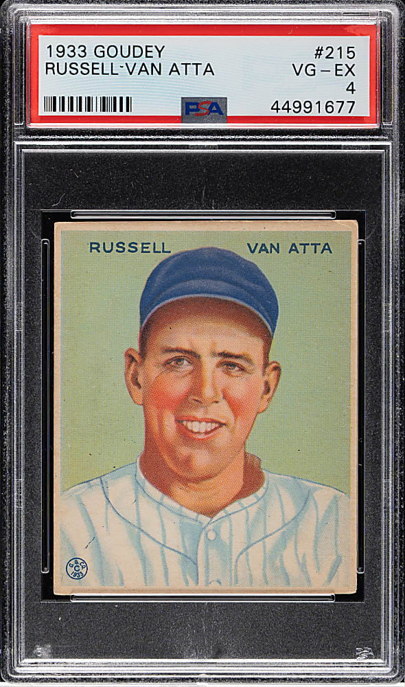1933 R319 Goudey #215 Russell Van Atta PSA VG-EX 4