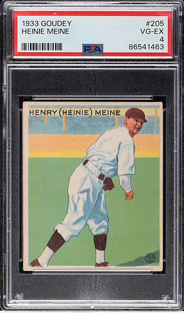 1933 R319 Goudey #205 Heinie Meine PSA VG-EX 4