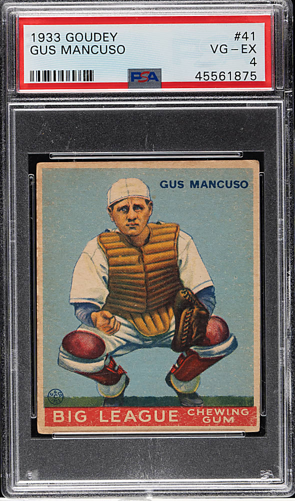 1933 R319 Goudey #41 Gus Mancuso PSA VG-EX 4