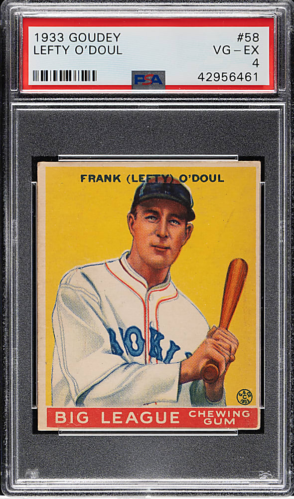 1933 R319 Goudey #58 Lefty O'Doul PSA VG-EX 4