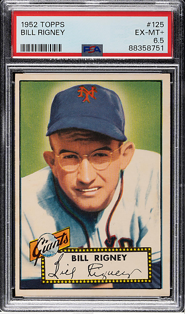 1952 Topps #125 Bill Rigney PSA EX-MT+ 6.5