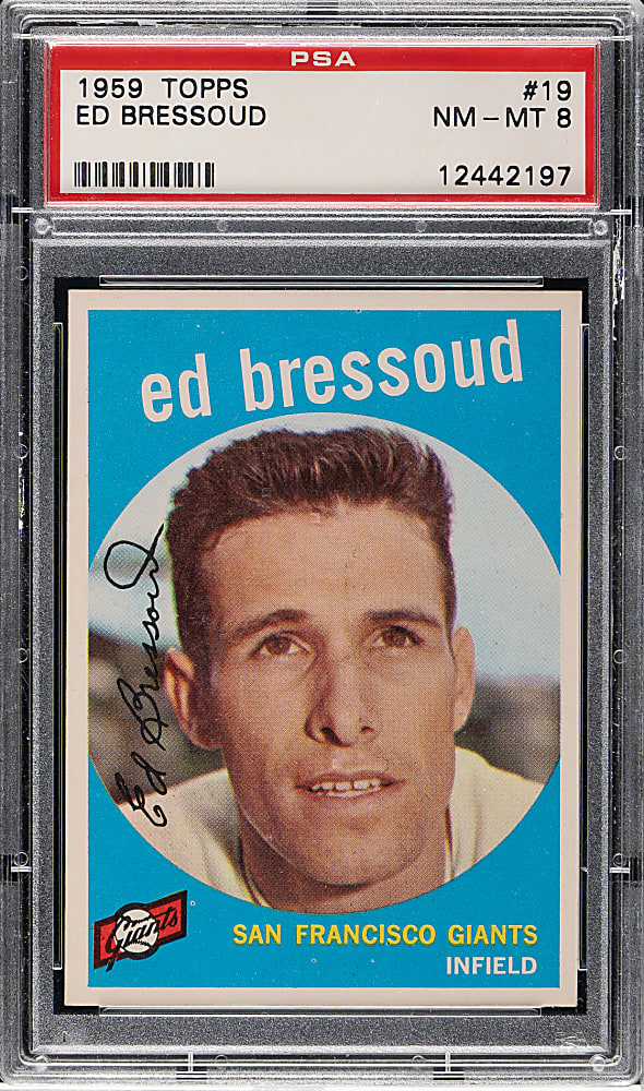 1959 Topps #19 Ed Bressoud PSA NM-MT 8