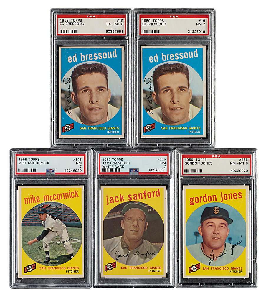 1959 Topps PSA-Graded Collection (5)