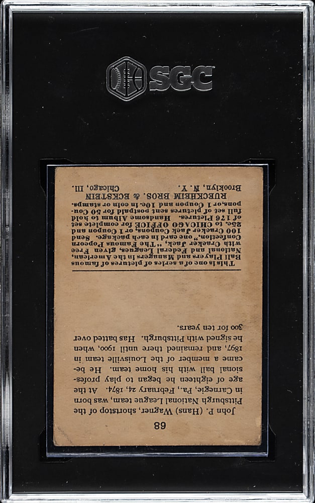 1915 E145 Cracker Jack #68 Honus Wagner SGC VG 3
