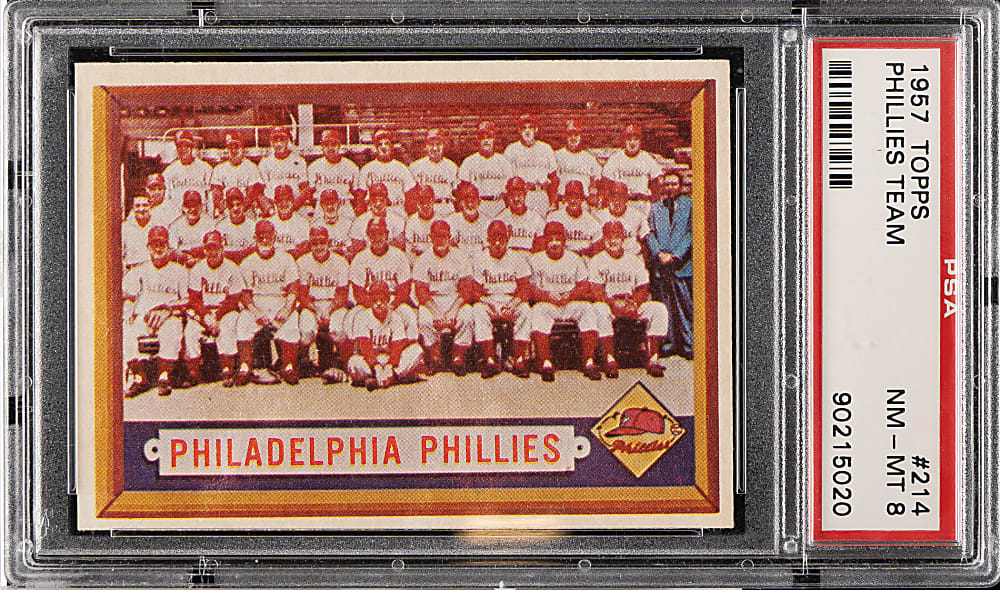 1951 Bowman #214 Philadelphia Phillies Team PSA NM-MT 8