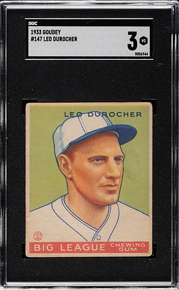 1933 R319 Goudey #147 Leo Durocher SGC VG 3