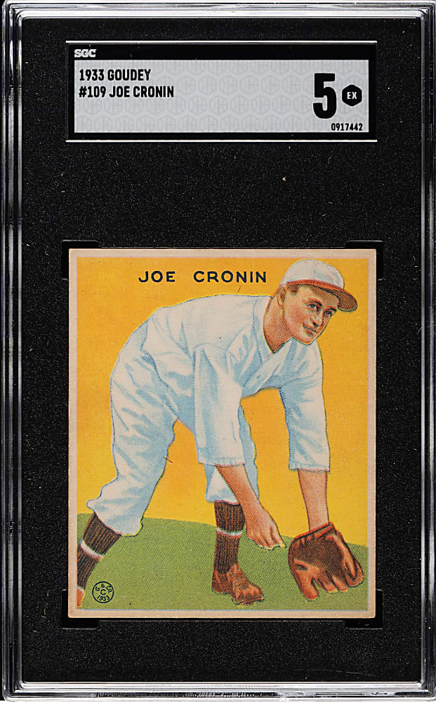 1933 R319 Goudey #109 Joe Cronin SGC EX 5