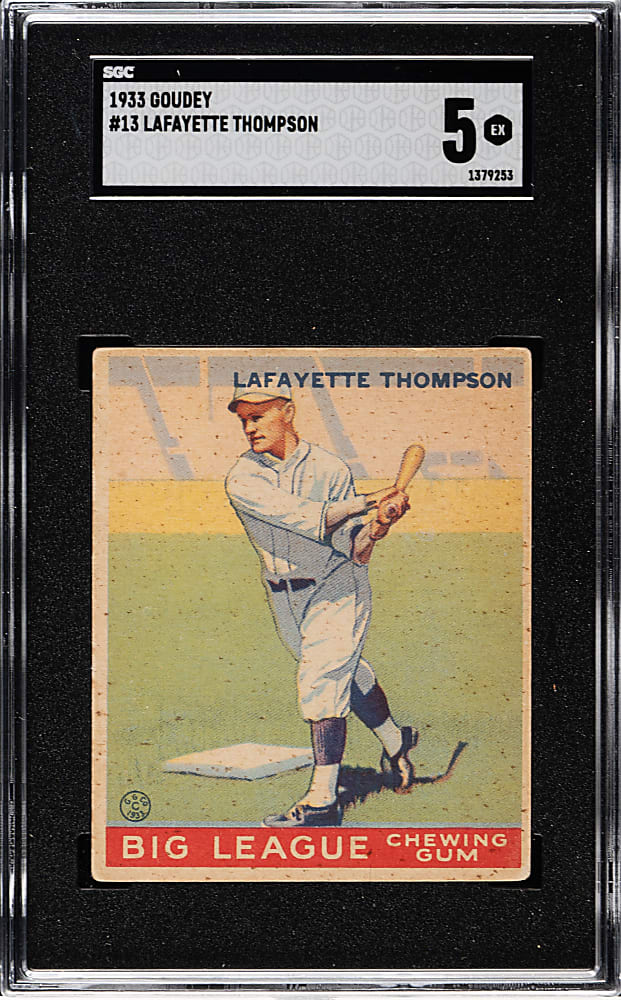 1933 R319 Goudey #13 Lafayette Thompson SGC EX 5