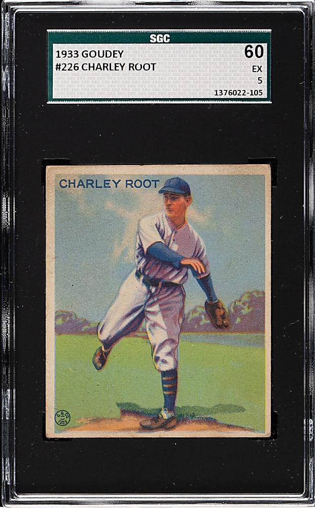 1933 R319 Goudey #226 Charley Root SGC EX 60