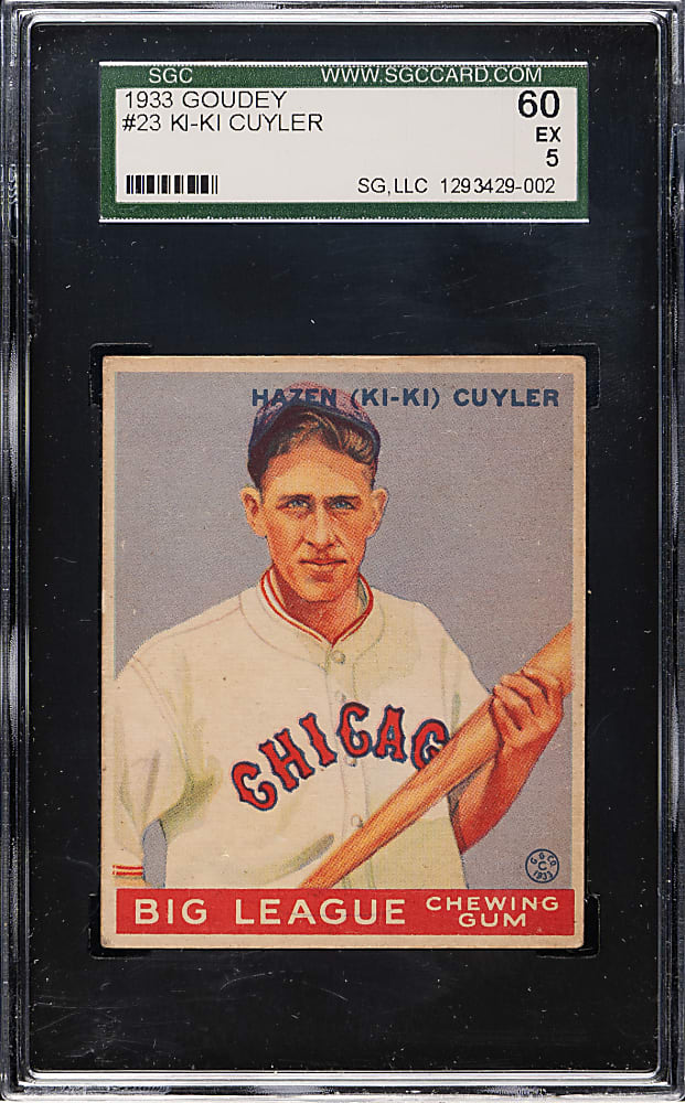 1933 R319 Goudey #23 KiKi Cuyler SGC EX 60