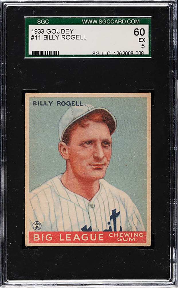 1933 R319 Goudey #11 Billy Rogell SGC EX 60