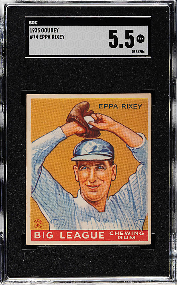 1933 R319 Goudey #74 Eppa Rixey SGC EX+ 5.5