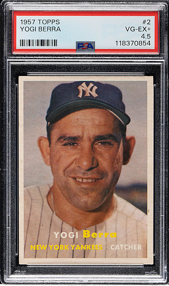1957 Topps #2 Yogi Berra PSA VG-EX+ 4.5