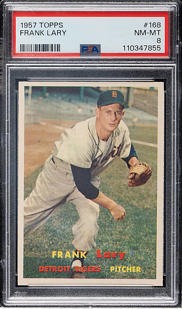 1957 Topps #168 Frank Lary PSA NM-MT 8