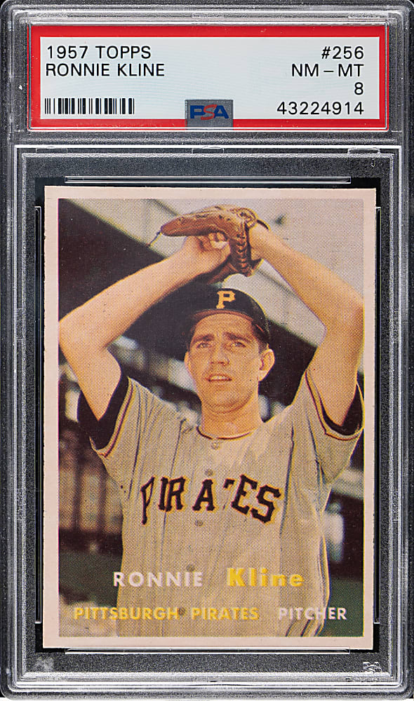 1957 Topps #256 Ronnie Kline PSA NM-MT 8