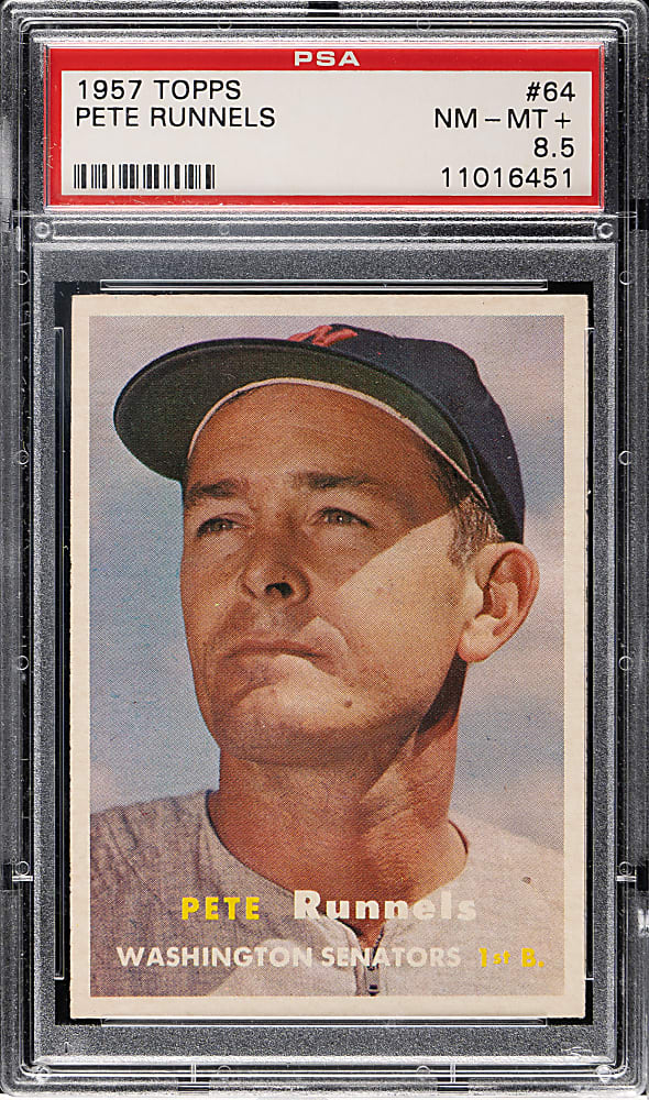 1957 Topps #64 Pete Runnels PSA NM-MT+ 8.5