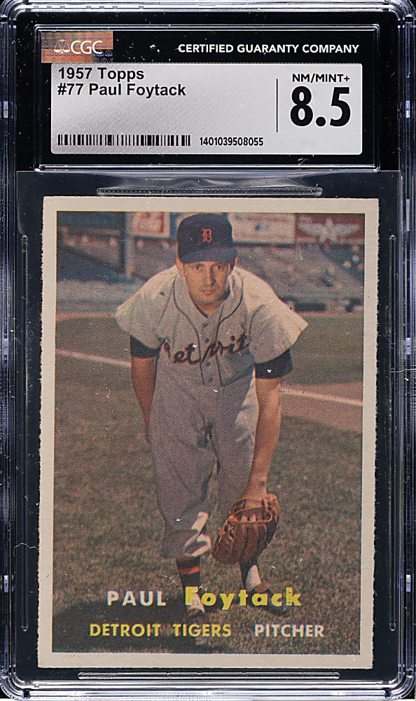 1957 Topps #77 Paul Foytack CGC NM/MT+ 8.5