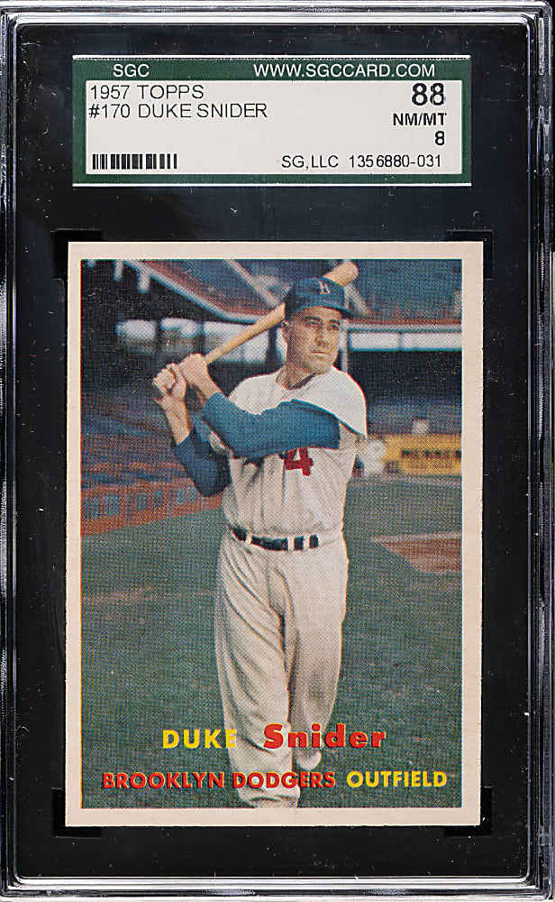 1957 Topps #170 Duke Snider SGC NM/MT 88