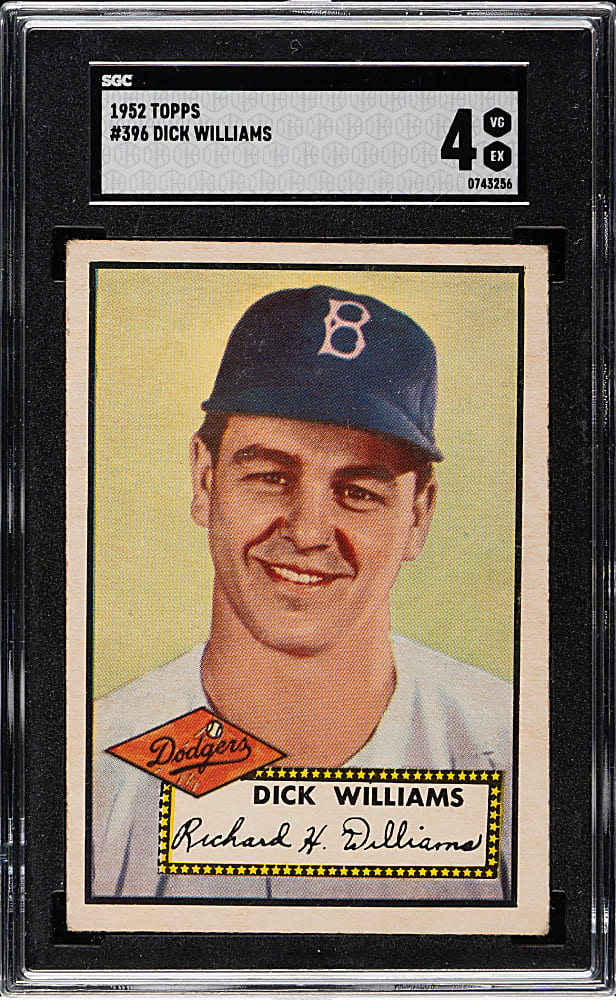 1952 Topps #396 Dick Williams Rookie High Number SGC VG/EX 4
