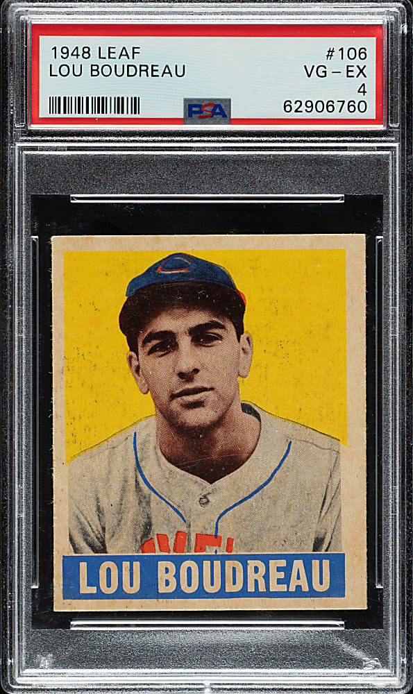 1948-1949 Leaf #106 Lou Boudreau PSA VG-EX 4