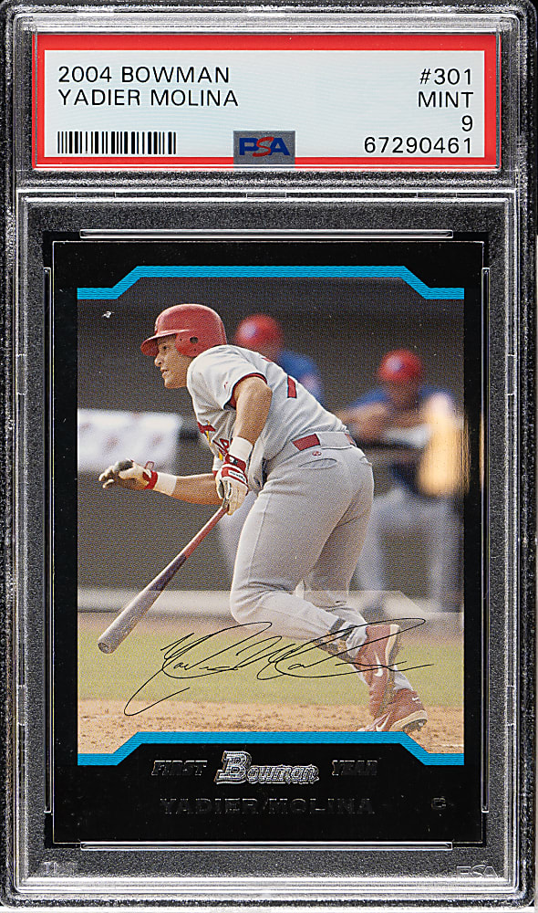 2004 Bowman #301 Yadier Molina Rookie PSA MINT 9