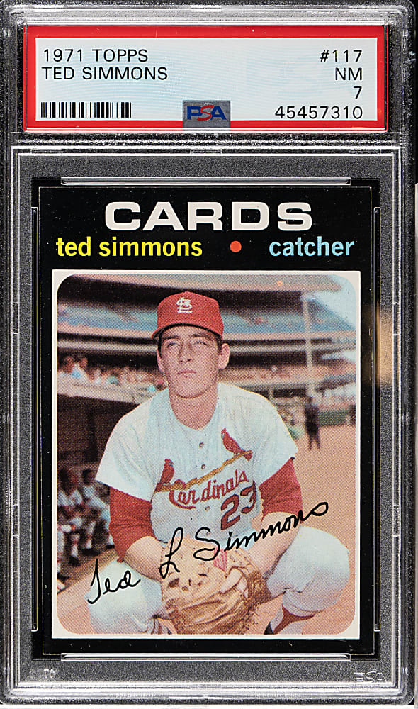 1971 Topps #117 Ted Simmons Rookie PSA NM 7