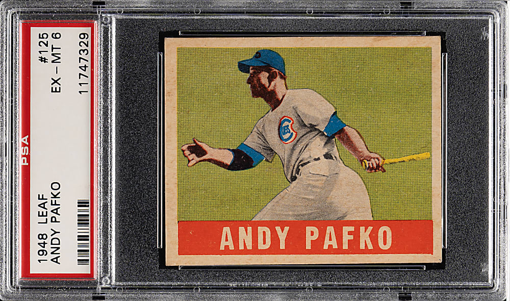 1948-1949 Leaf #125 Andy Pafko Rookie PSA EX-MT 6