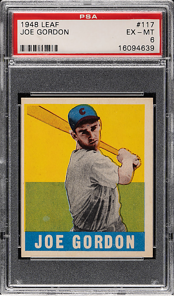 1948-1949 Leaf #117 Joe Gordon PSA EX-MT 6