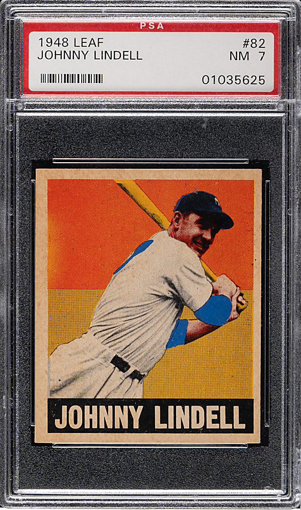 1948-1949 Leaf #82 Johnny Lindell PSA NM 7