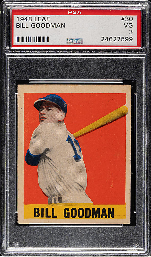 1948-1949 Leaf #30 Bill Goodman Short Print PSA VG 3