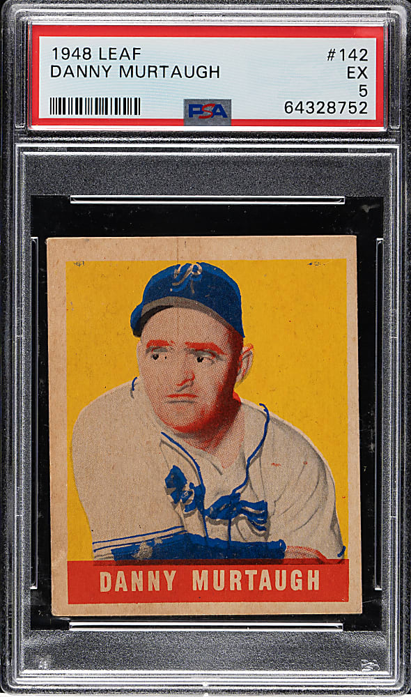 1948-1949 Leaf #142 Danny Murtaugh Short Print PSA EX 5