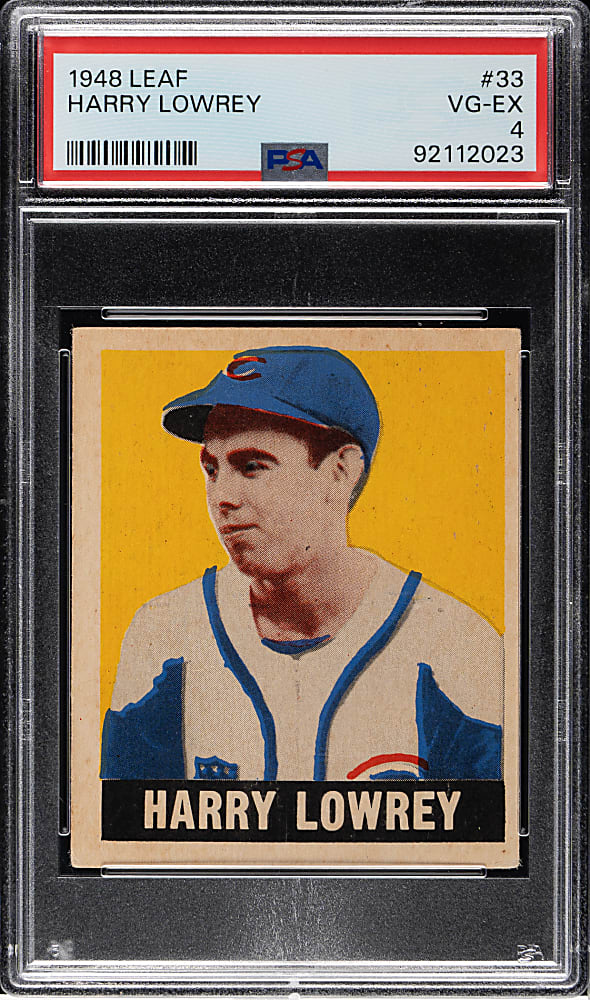 1948-1949 Leaf #33 Harry Lowrey Short Print PSA VG-EX 4