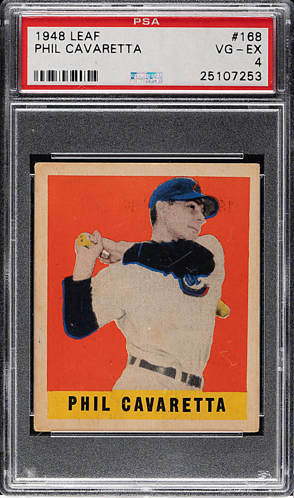1948-1949 Leaf #168 Phil Cavaretta Short Print PSA VG-EX 4
