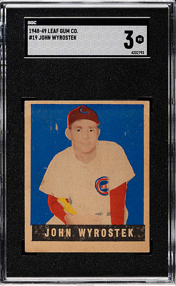 1948-1949 Leaf #19 John Wyrostek Short Print SGC VG 3