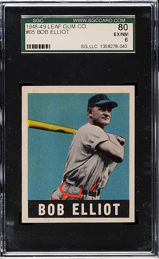 1948-1949 Leaf #65 Bob Elliot SGC EX/NM 80