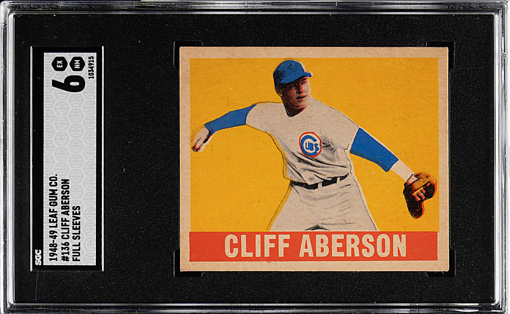 1948-1949 Leaf #136 Cliff Aberson Full Sleeves SGC EX/NM 6