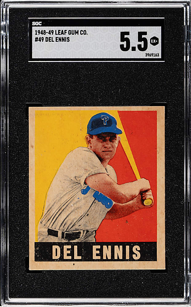 1948-1949 Leaf #49 Del Ennis SGC EX+ 5.5