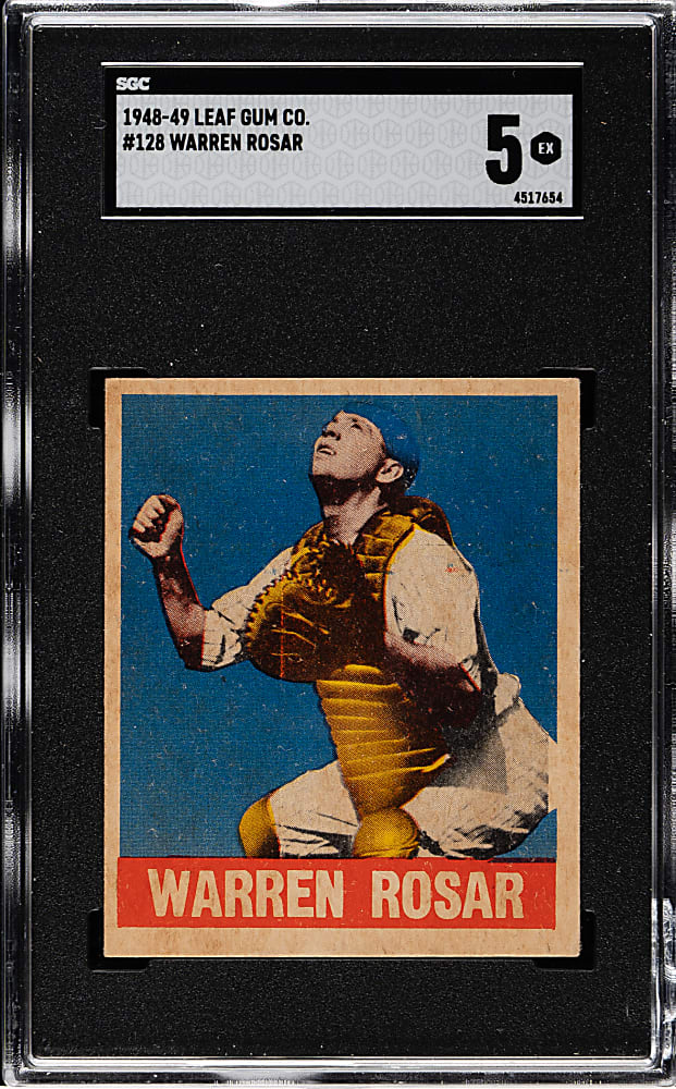1948-1949 Leaf #128 Warren Rosar SGC EX 5