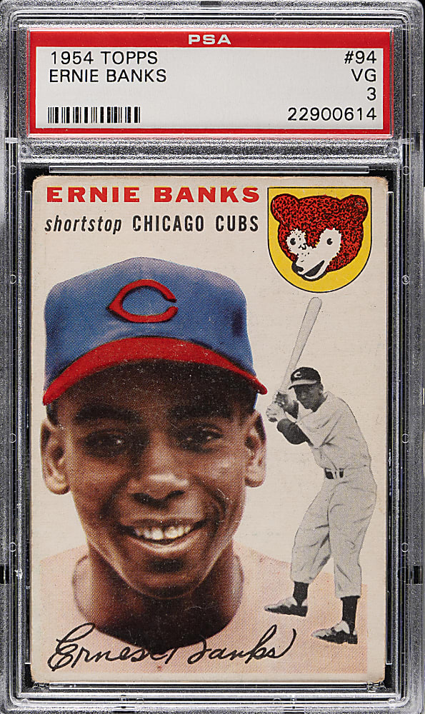 1954 Topps #94 Ernie Banks Rookie PSA VG 3