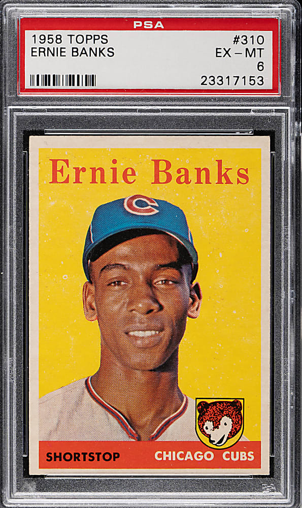 1958 Topps #310 Ernie Banks PSA EX-MT 6