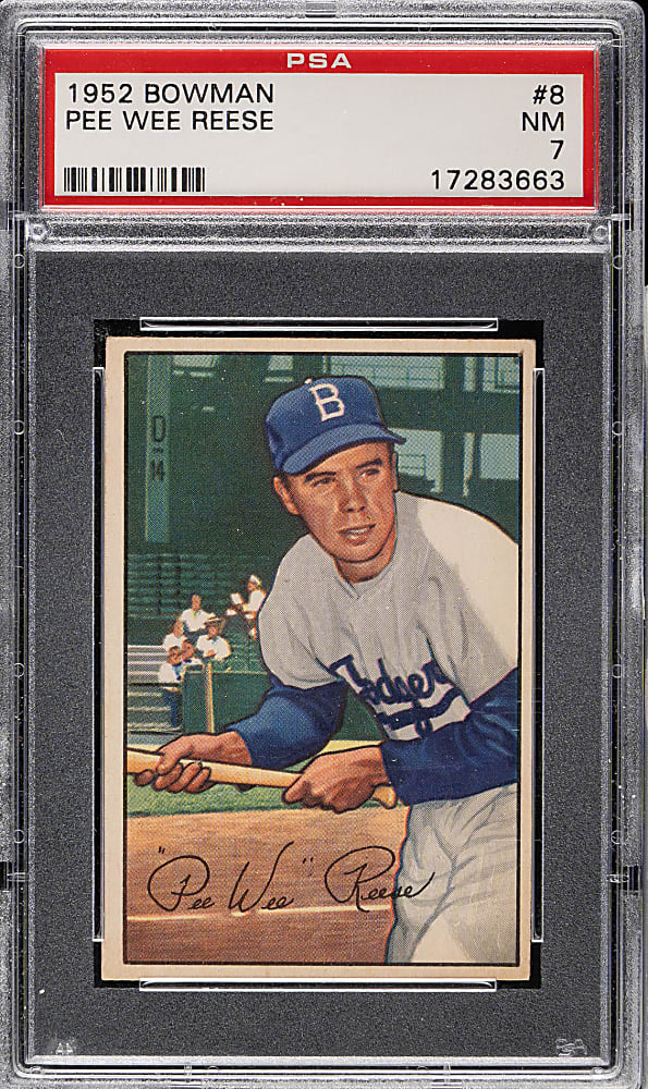 1952 Bowman #8 Pee Wee Reese PSA NM 7
