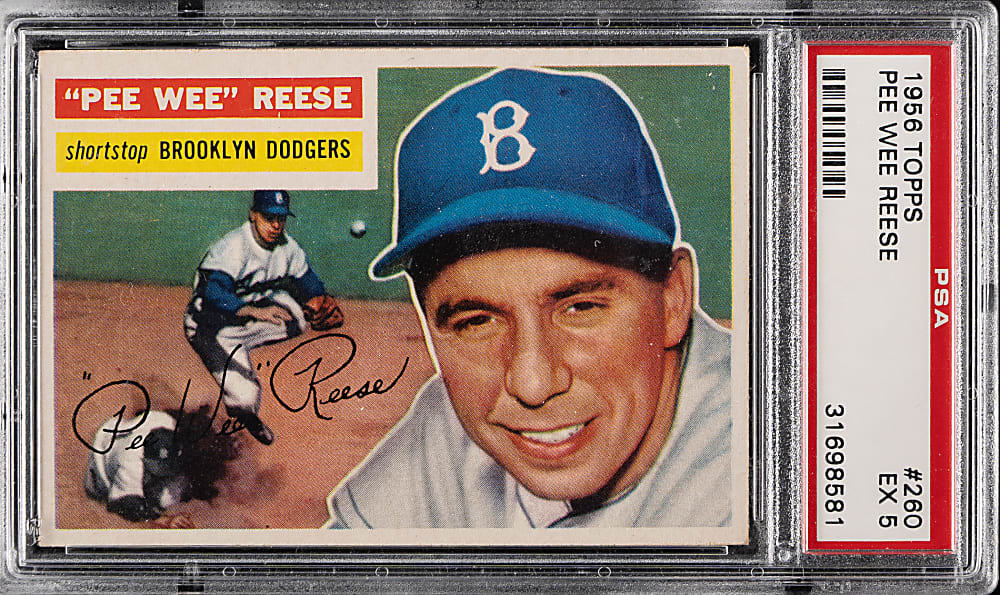 1956 Topps #260 Pee Wee Reese PSA EX 5