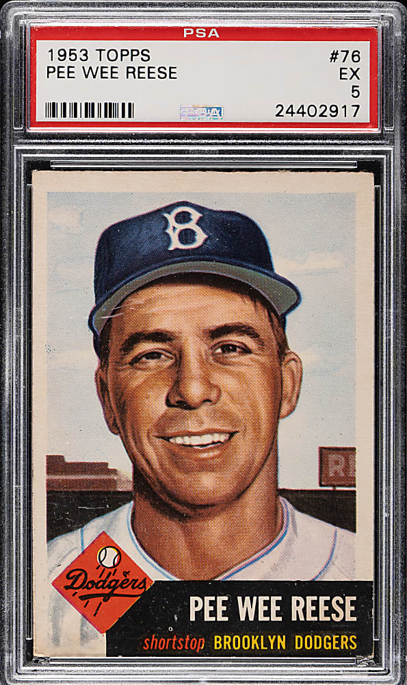 1953 Topps #76 Pee Wee Reese PSA EX 5
